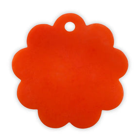 Scallop Resin Cheese Charcuterie Board, Orange - 9 Inches