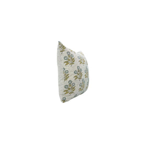 Floral Hand Block Printed Viscose Linen Pillow Cover - Neha