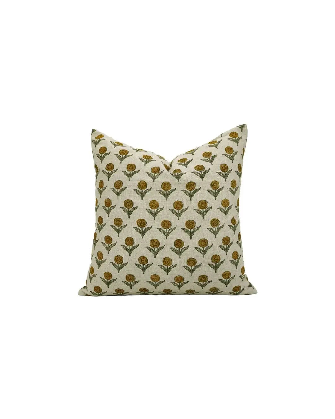 Handmade Stylish Block Print Boho Pure Linen Pillow Cover- Ganda Pushp