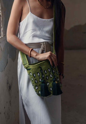 Leopard Verde Wayuu Bag