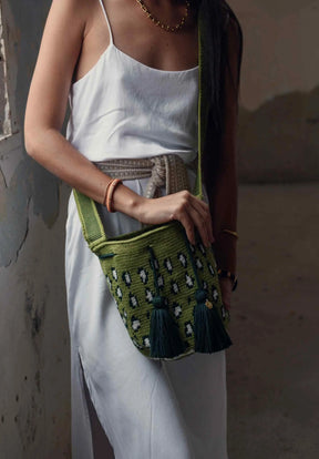 Leopard Verde Wayuu Bag