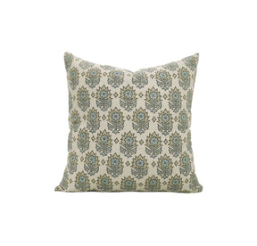Interior Décor Block Printed Linen Blend Pillow Cover - Kusum