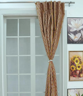 Floral Hand Block Print Anamika Linen Curtains