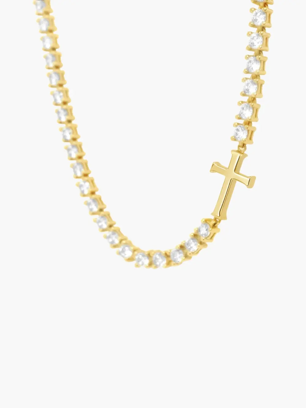 Luminous Cross Tennis Necklace