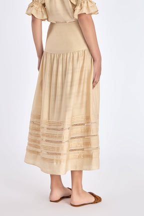 Luanda High-Waist Midi Skirt