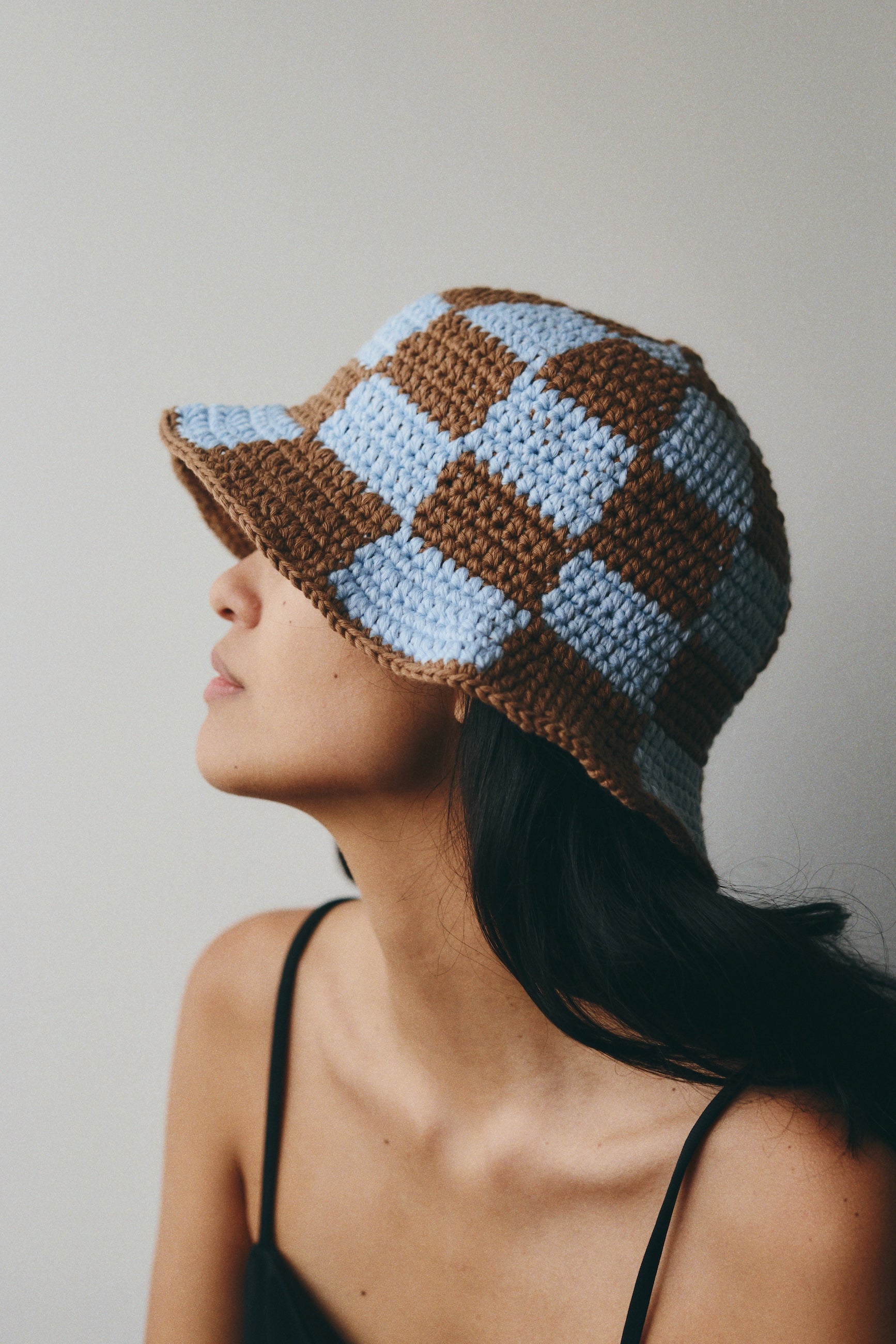 Handcrafted Peruvian Checkered Bucket Hat