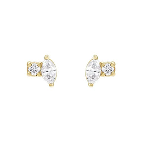 .08 CT Natural Diamond Earrings in 14K Gold