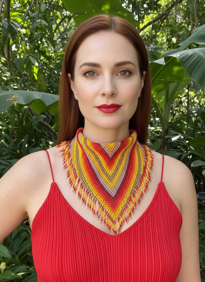 SCARF FRINGE NECKLACE