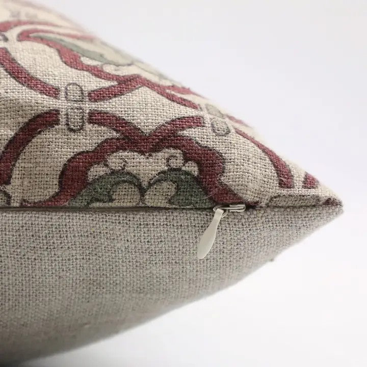 Bohemian Style Pillow Cover Thick Linen Pillow- Hridyavan