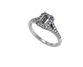 Emerald Diamond Love Ring