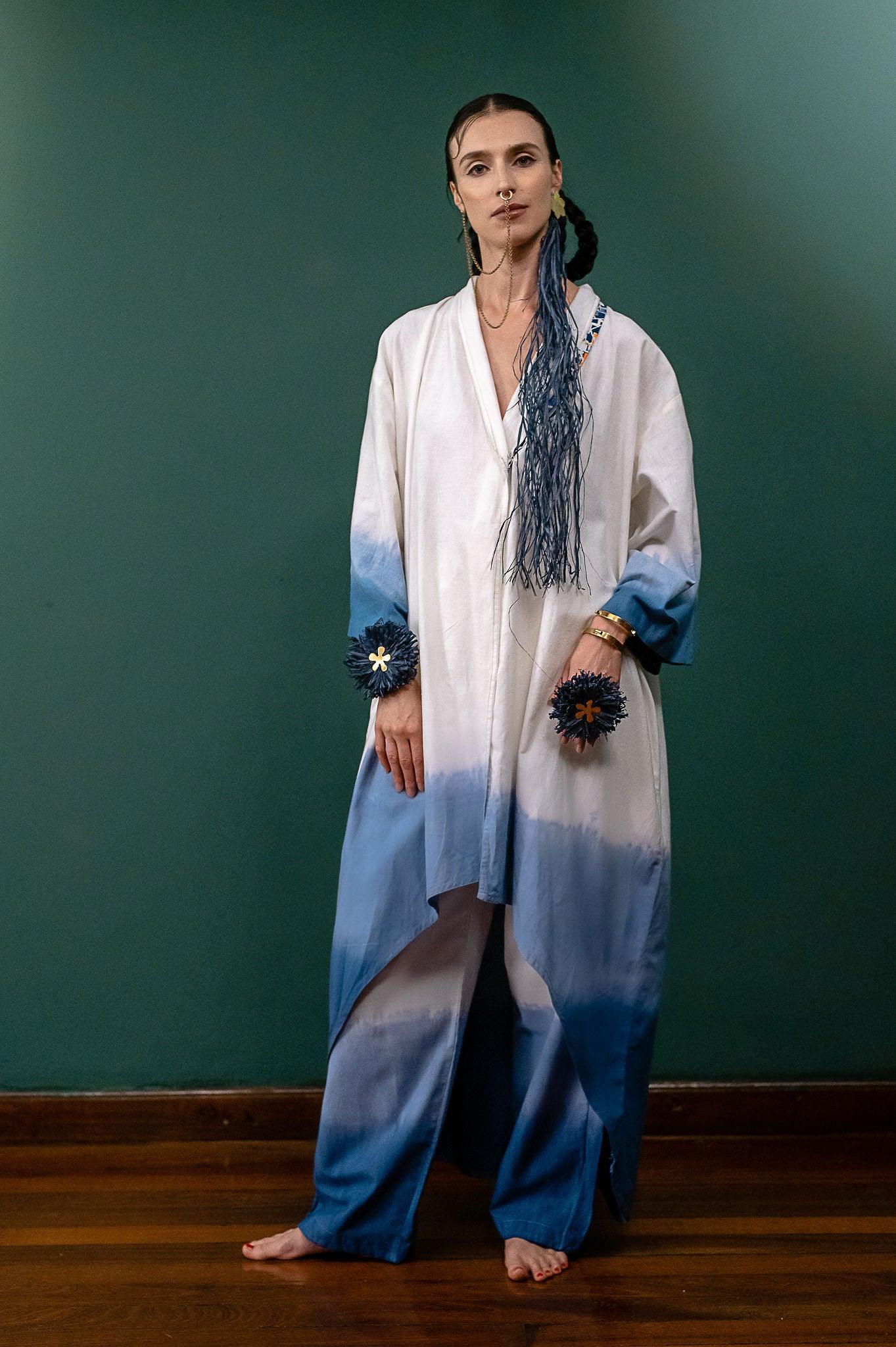 Water Draped Tide Kimono Set