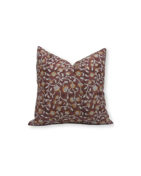 Traditional Hand Block Printed Pure Linen Cushion Cover - Himachal