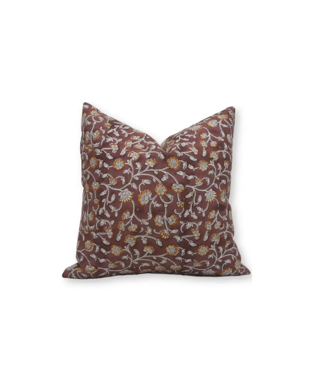 Traditional Hand Block Printed Pure Linen Cushion Cover - Himachal