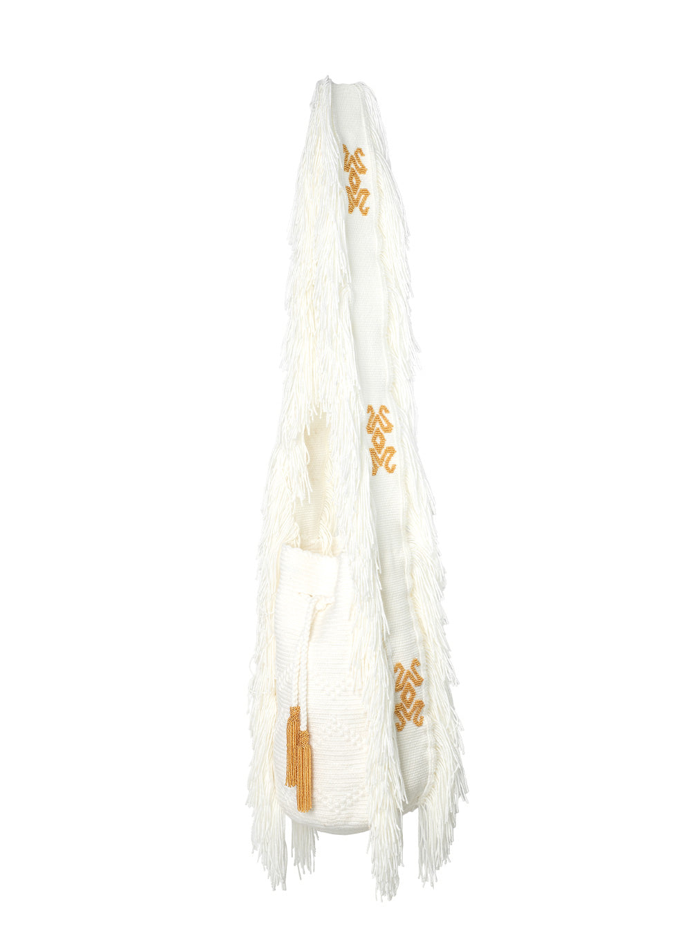 Ancestral Wayuu Kamsa Soul Pearl Gold Mochila