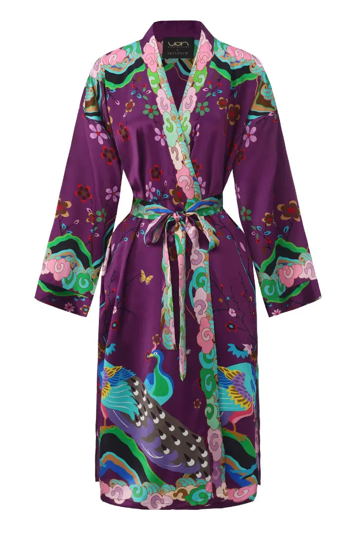 Wendy Morrison x Skylence Kujaku Peacock Silk Robe