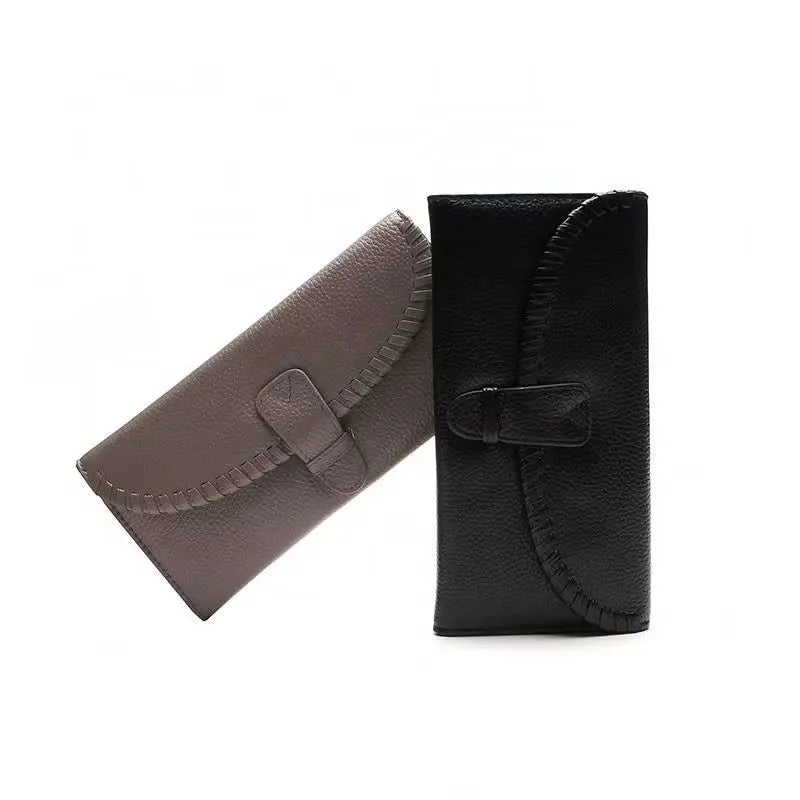 Luxury Top Grain Leather Long Wallet for Women
