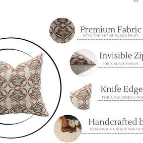 Bohemian Style Pillow Cover Thick Linen Pillow- Hridyavan