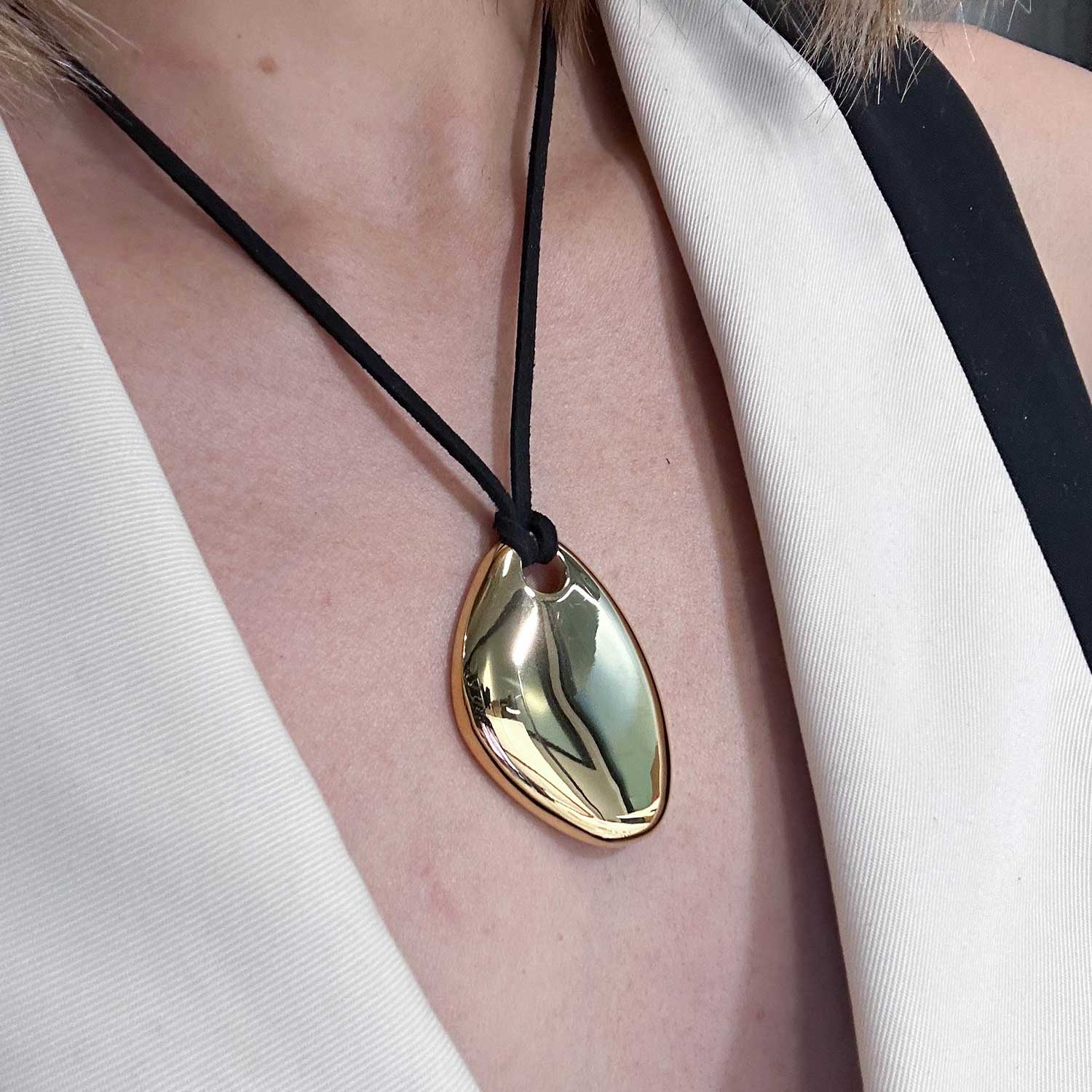 Bold Sculptural Gold Cord Necklace