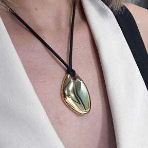 Bold Sculptural Gold Cord Necklace