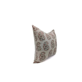 Floral Meadow Hand Block Pillow case Thick Linen - Anarkali