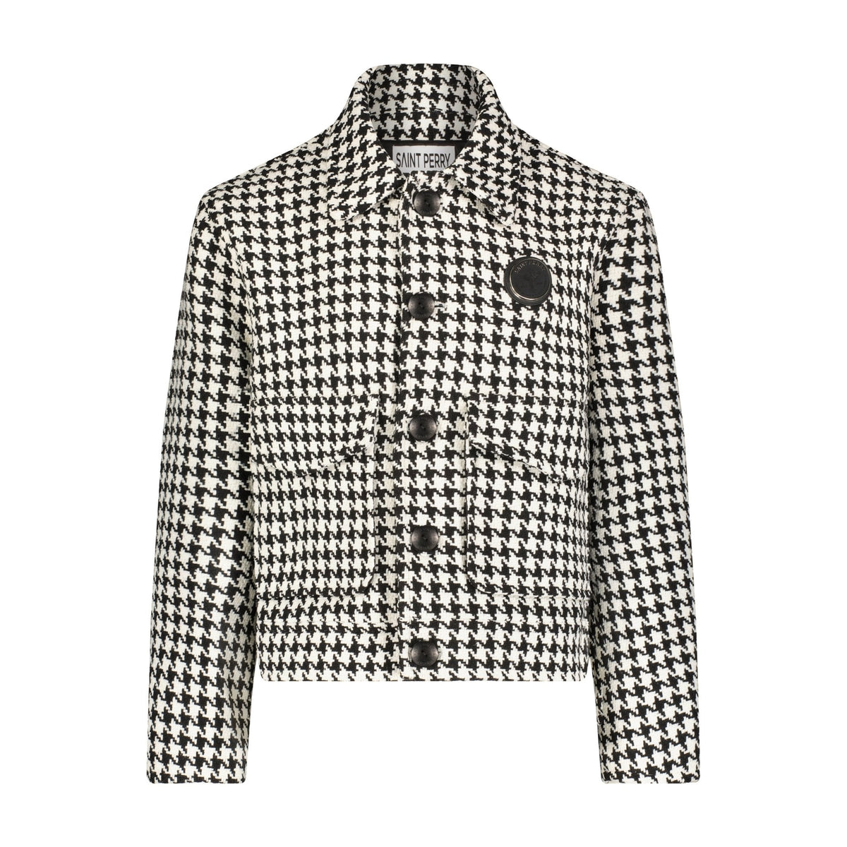 Houndstooth Boxy Fit Jacket