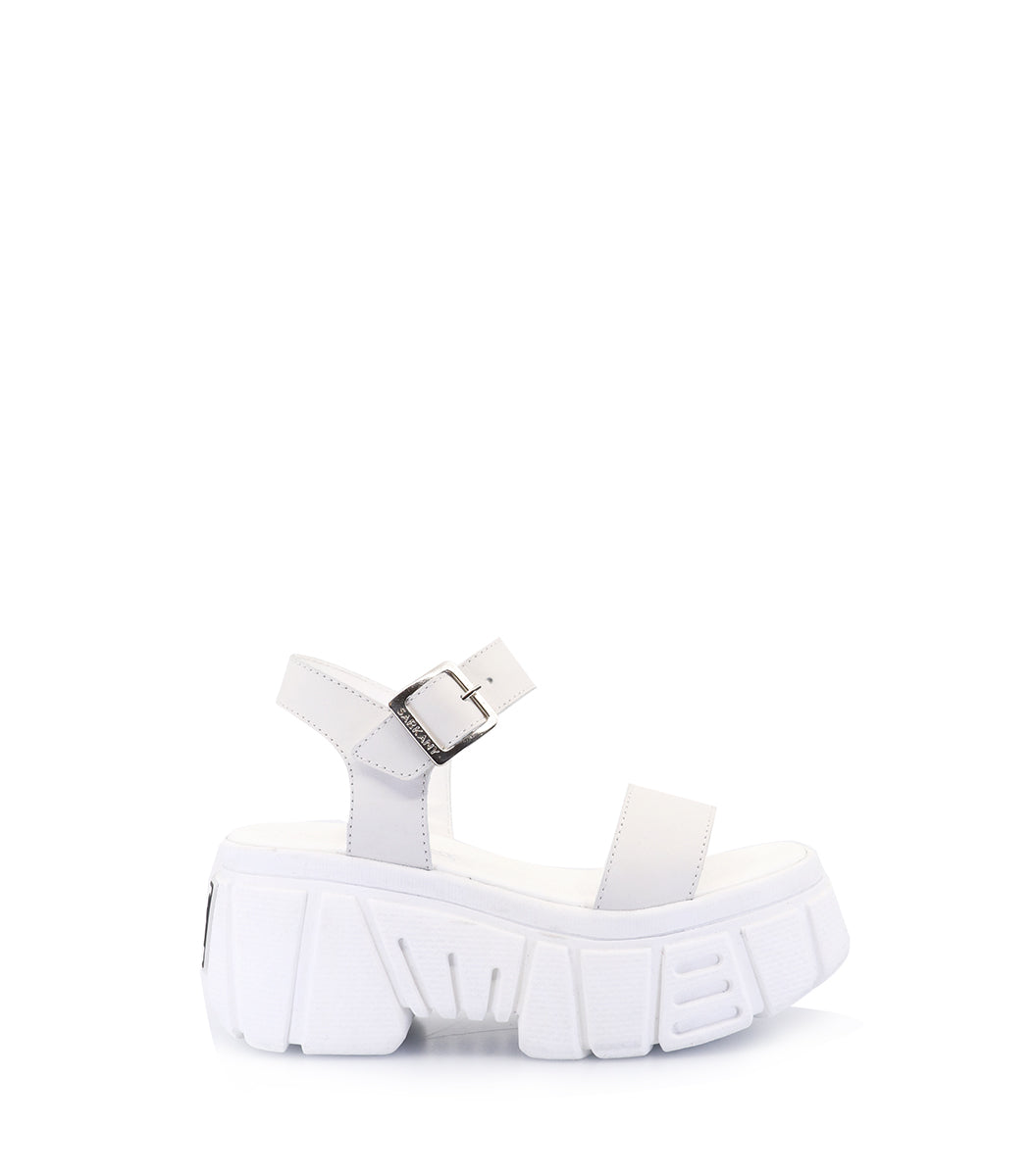 Stylish White Platform Sandals Jochu