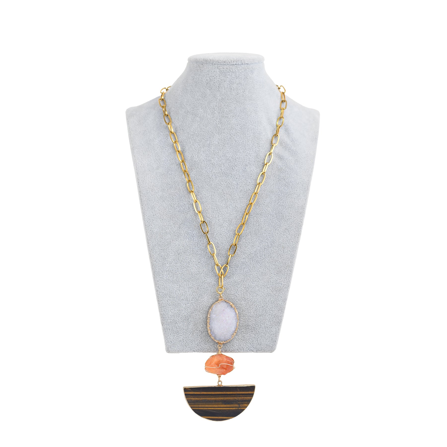 Arc Necklace (Brown)