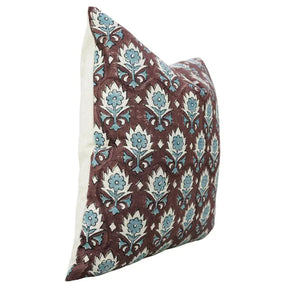 Indian Block Print Design Viscose Linen Pillow Cover - Kusum