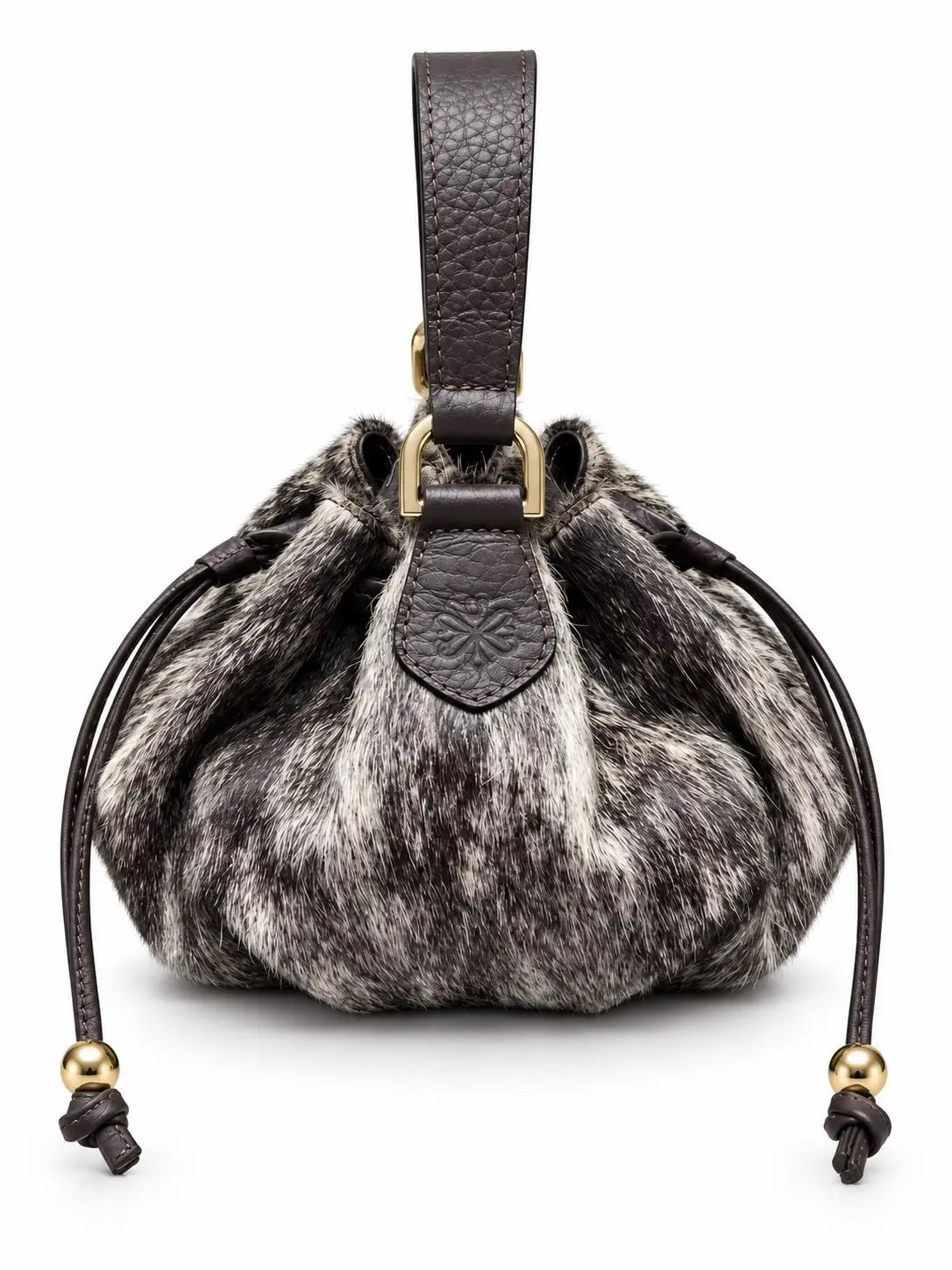 Lunaire Sauvage Hair-On Leather Crossbody Bag
