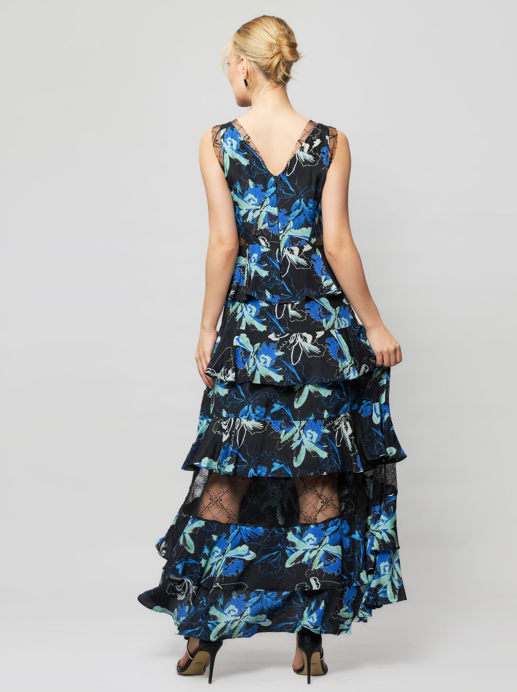 Alexa Orchid Silk Maxi Dress
