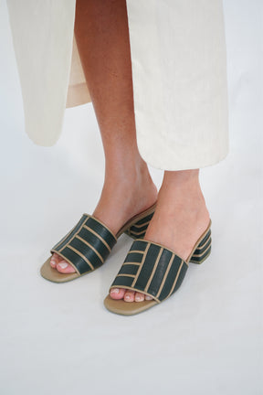 Amarea Block Heel | Coastal Green | PRE ORDER
