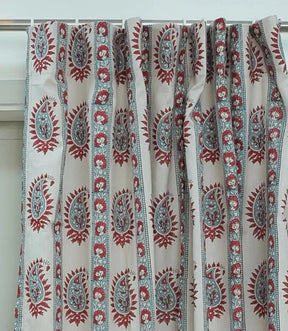 Lakshita Hand Block Print Linen Curtain