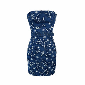 Erie Corset Denim Mini Dress