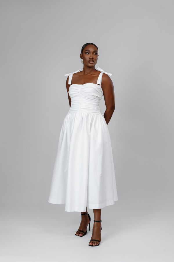 Ruched Midi Dress
