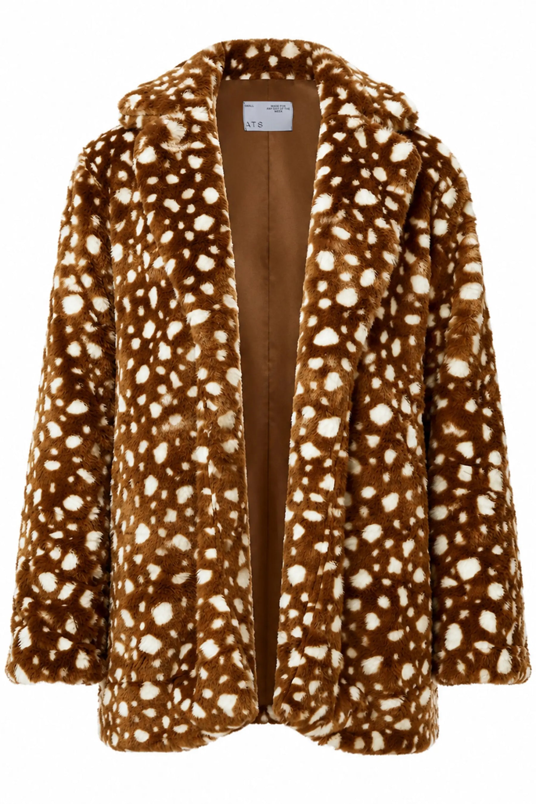BRIELLE BAMBI FAUX FUR COAT