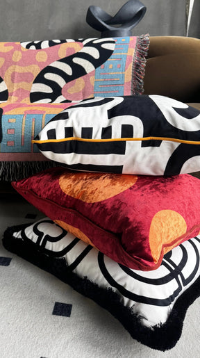 Duafe Throw Pillow In Soft Velvet