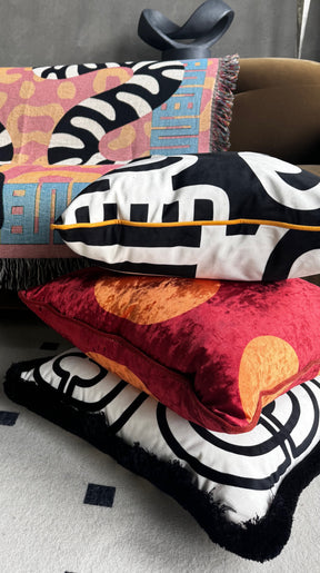 Duafe Throw Pillow in Soft Velvet