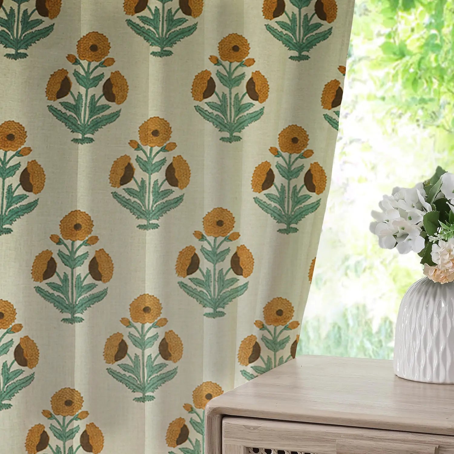 Classic Design Thick Linen Pleated Curtain - Badshah
