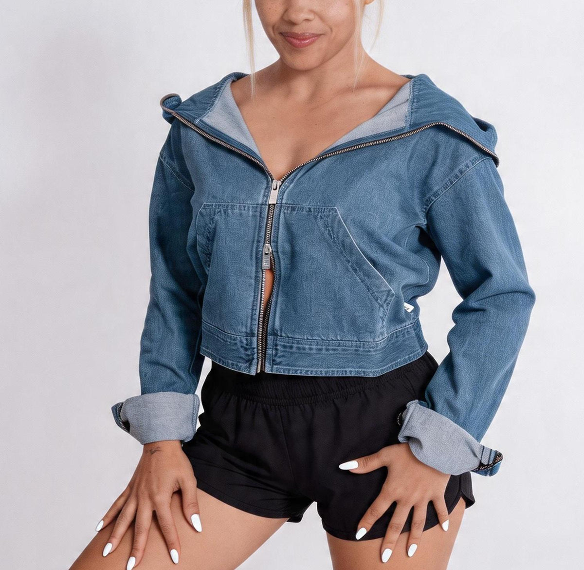 Denim Chopper Cropper