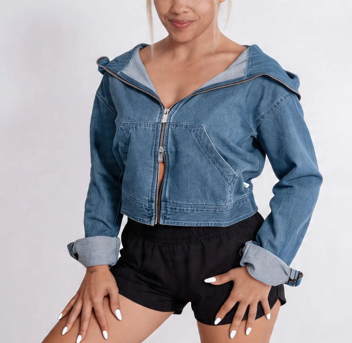 Denim Chopper Cropper