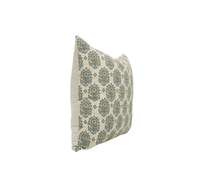 Interior Décor Block Printed Linen Blend Pillow Cover - Kusum