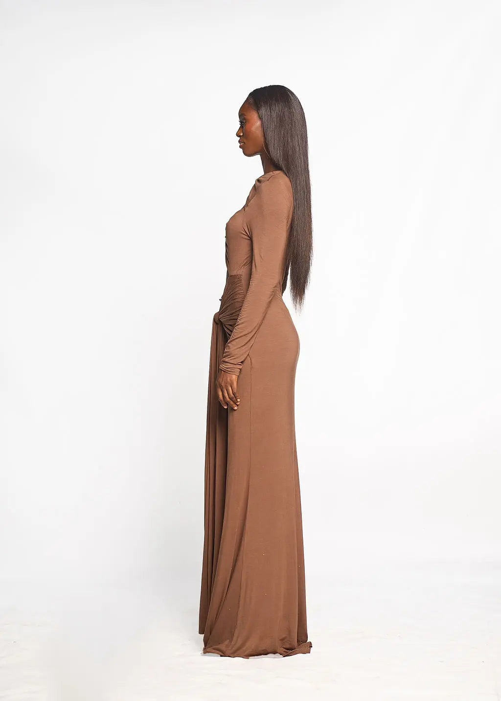 TSID DRESS- BROWN