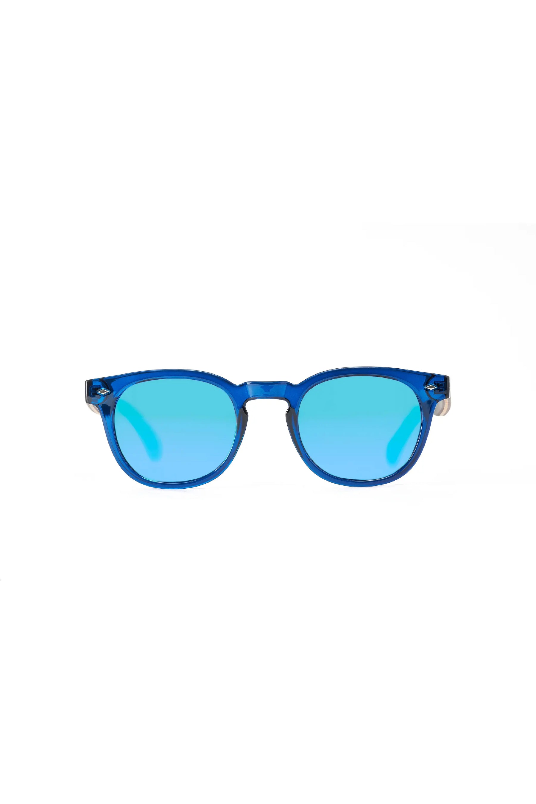 Deep Blue wooden Sungalsses - INTI