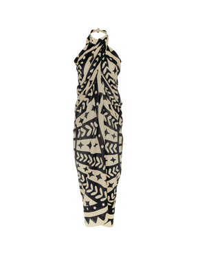 Scarf - Sarong  "Amor Eterno" B&W