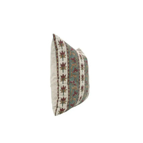 Home Decor Hand Block Print Viscose Linen Pillow Cover -Laxmi Bordar
