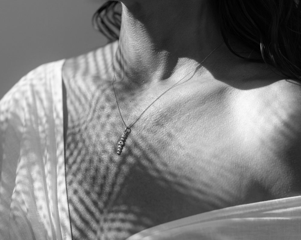 : /AH-MI/ Friendship & Travel Sterling Silver Lariat Necklace