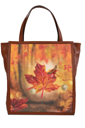 Hand-embroidered Maxi Tote Autumn