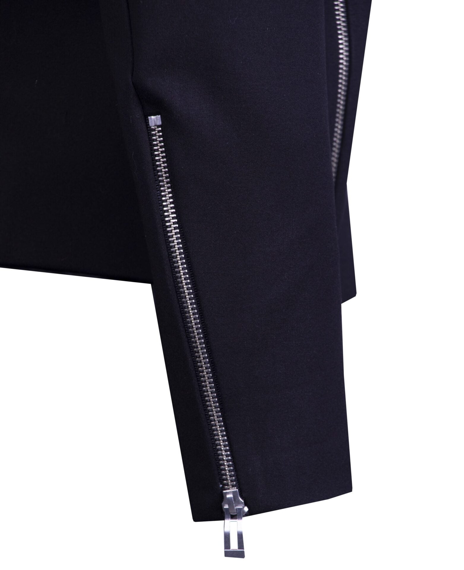 Black jacket with zipper design