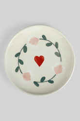Ceramic Dessert Plates Amour Petal ( Set Of 2 ) , 7 Inches