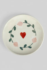 Ceramic Dessert Plates Amour Petal ( Set Of 2 ) , 7 Inches